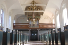 Orglet i Skive Kirke set på afstand