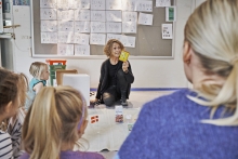 Fridas fødselsdag på besøg i børnehaven
