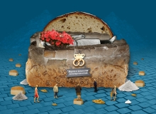 Collager igennem byvandring - Bagerskilt