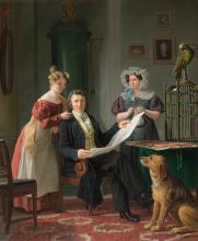 Rørbye, Kirurgen Chr. Fenger med hustru og datter, 1829